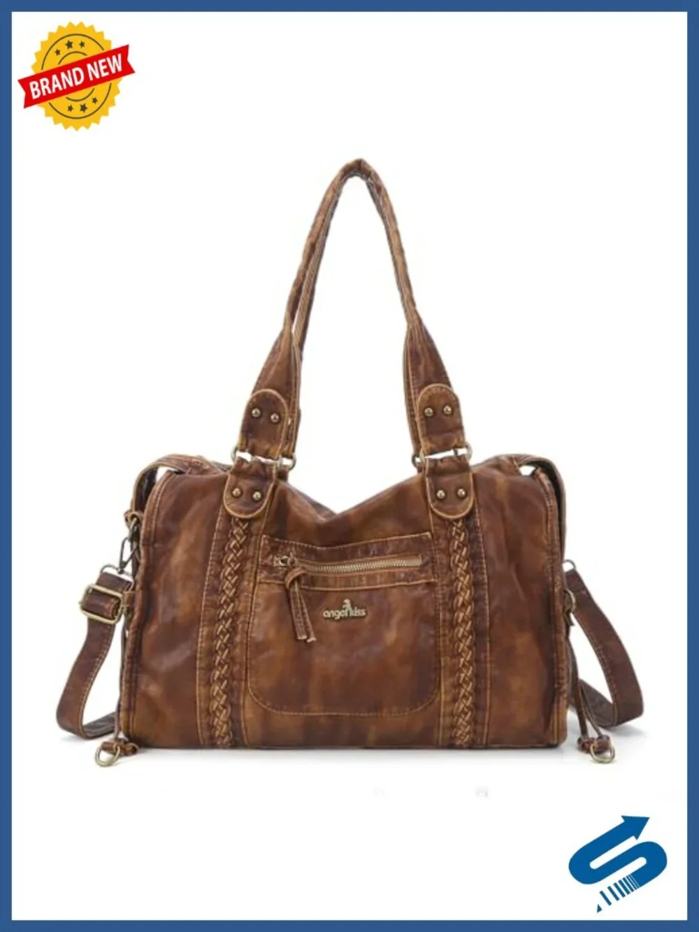 Vegan Leather Hobo Satchel Large Tote Shoulder Bag Laptop Purse